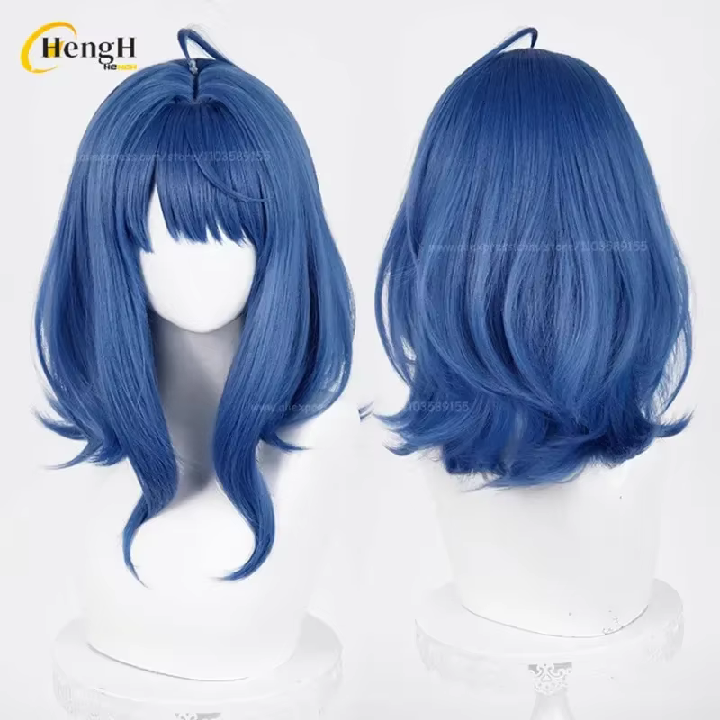 Nouveau! Yanami Anna-Perruque Synthétique Anime, Cheveux Longs, Bleu, Degré de Chaleur, ixd'Hallowee