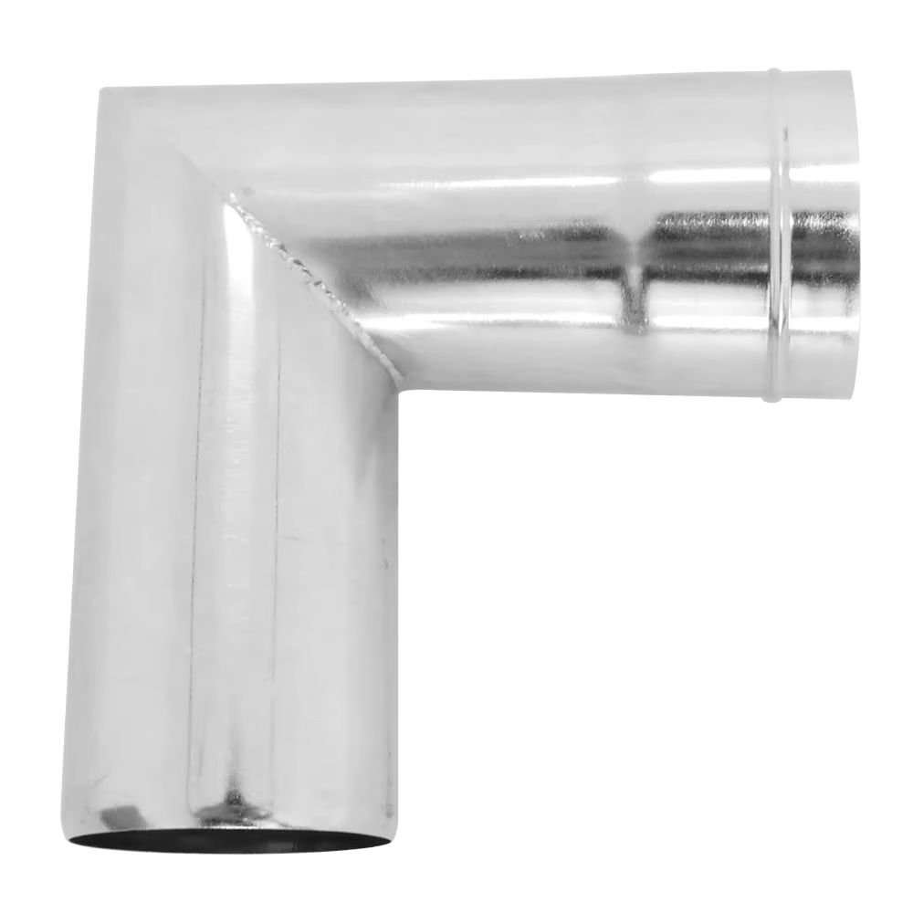 Soomloom 90 °   Tuyau d'extension de cheminée en forme de L en acier inoxydable, coude de cheminée p