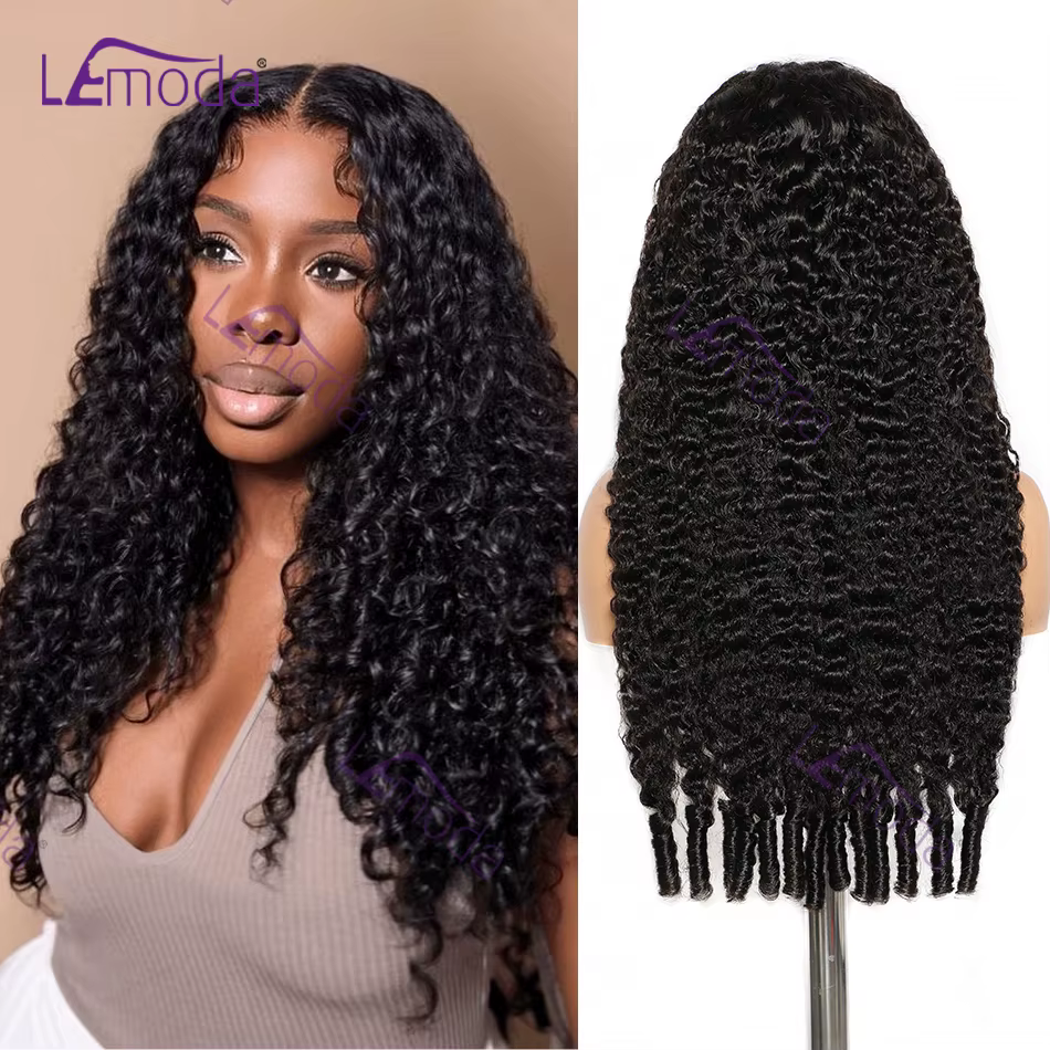 Lemoda birman perruque bouclée cheveux humains 13x6 pleine fleur HD perruque de dentelle transparent