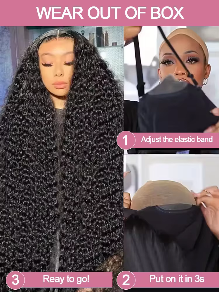 Perruque sans colle ondulée cheveux humains bouclés 13x6 13x4 Hd perruque frontale 200% 40 pouces pe