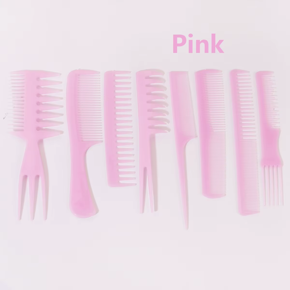 Peigne à cheveux antistatique, 8 pièces, peigne queue de cheval, peigne de maquillage, accessoires d