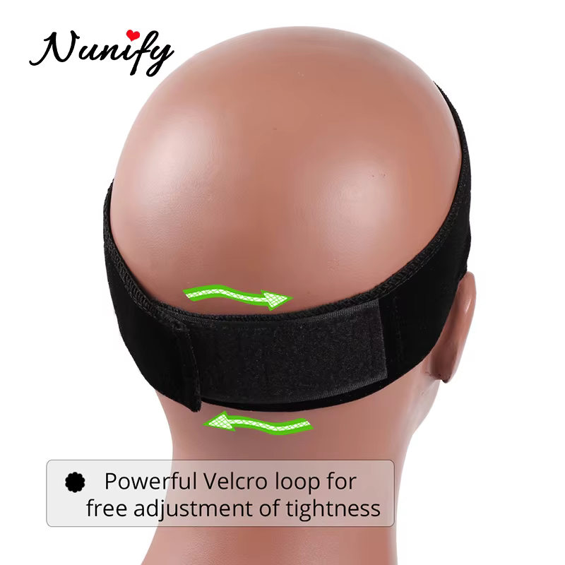 Nunify anti-dérapant doux velours femmes perruque poignées bandeau femmes velours perruque accessoir