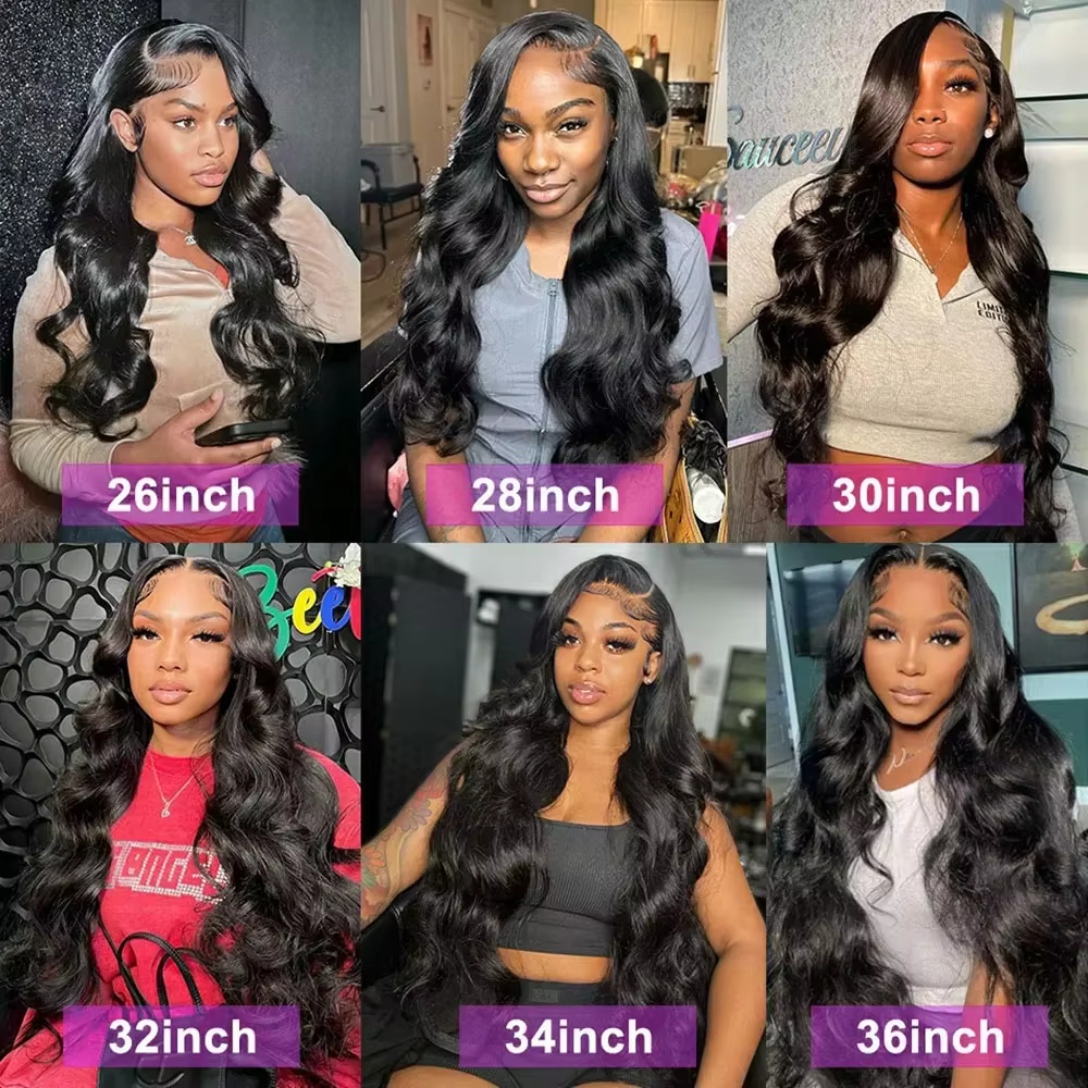 Extensions de cheveux humains brésiliens Remy non traités, ondulés, double épaisseur, 3 ou 4 paquets