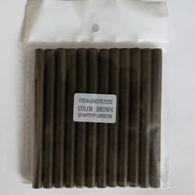 Bâtons de colle pour extensions de cheveux, 12 pièces, bâton de colle thermofusible pour extensions 