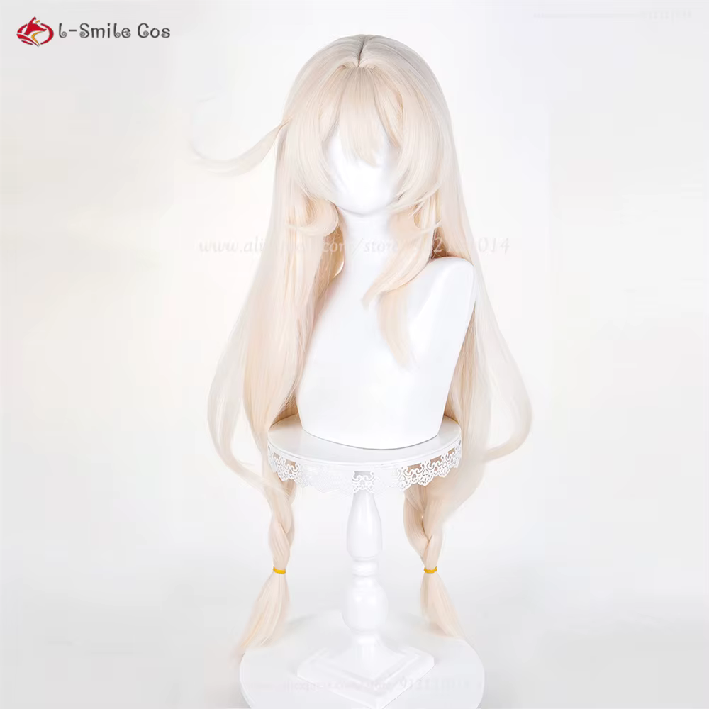 Alice Cosplay perruque 98 cm rose clair doré perruques pour femmes Genshin Cosplay Anime perruque ré