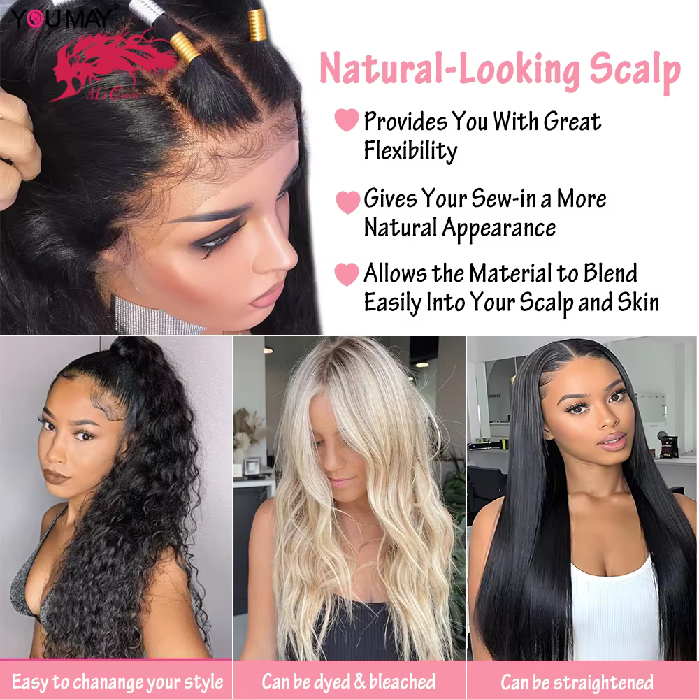 Ali Queen Hair Ondulation Naturelle 2x6 4x4 5x5 Fermeture en dentelle HD Cheveux Humains Frontal en 
