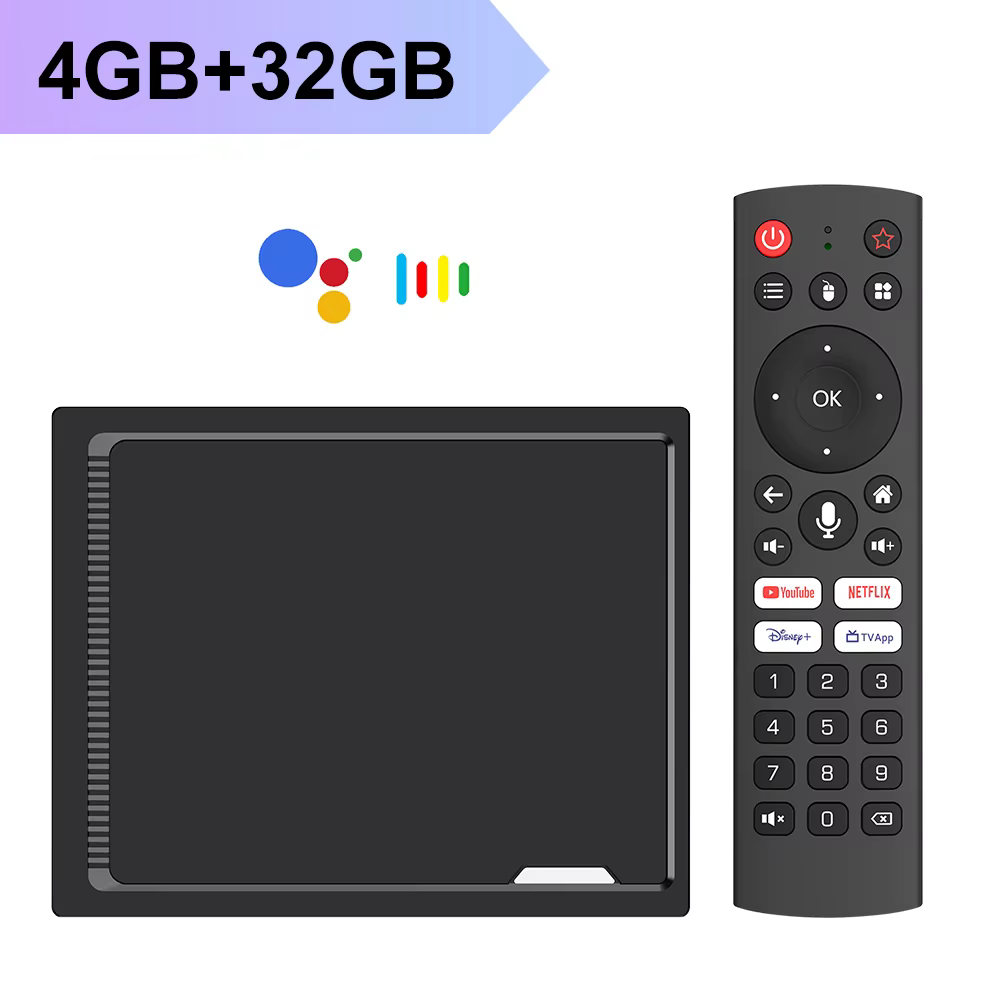 Boîtier TV Android 14 RT-X2 4 Go 32 Go 64 Go avec Realtek1325, prise en charge AI-PQ AI-SR, Wi-Fi 5