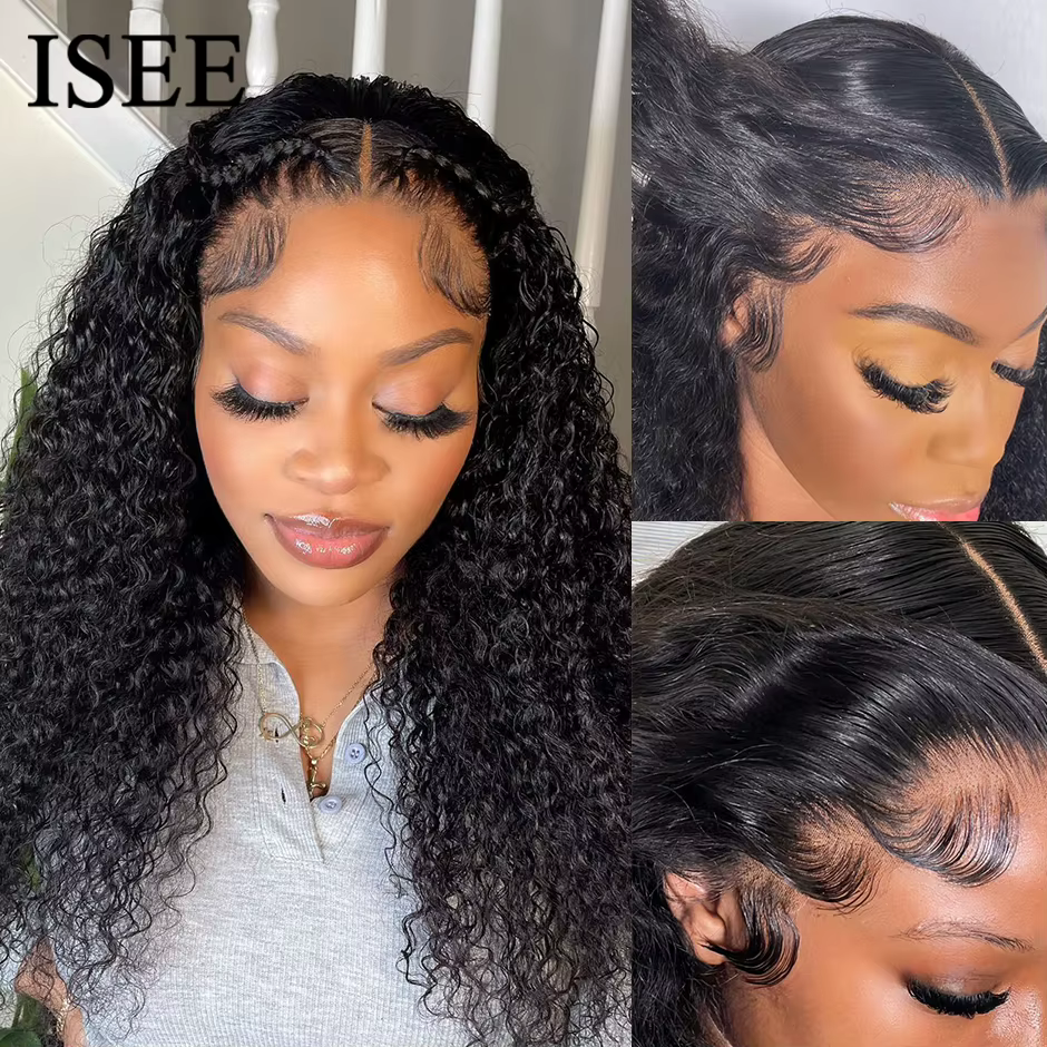 ISEE Hair-Perruque mongole ondulée pré Wiltshire pour femme, extension de cheveux humains, perruque
