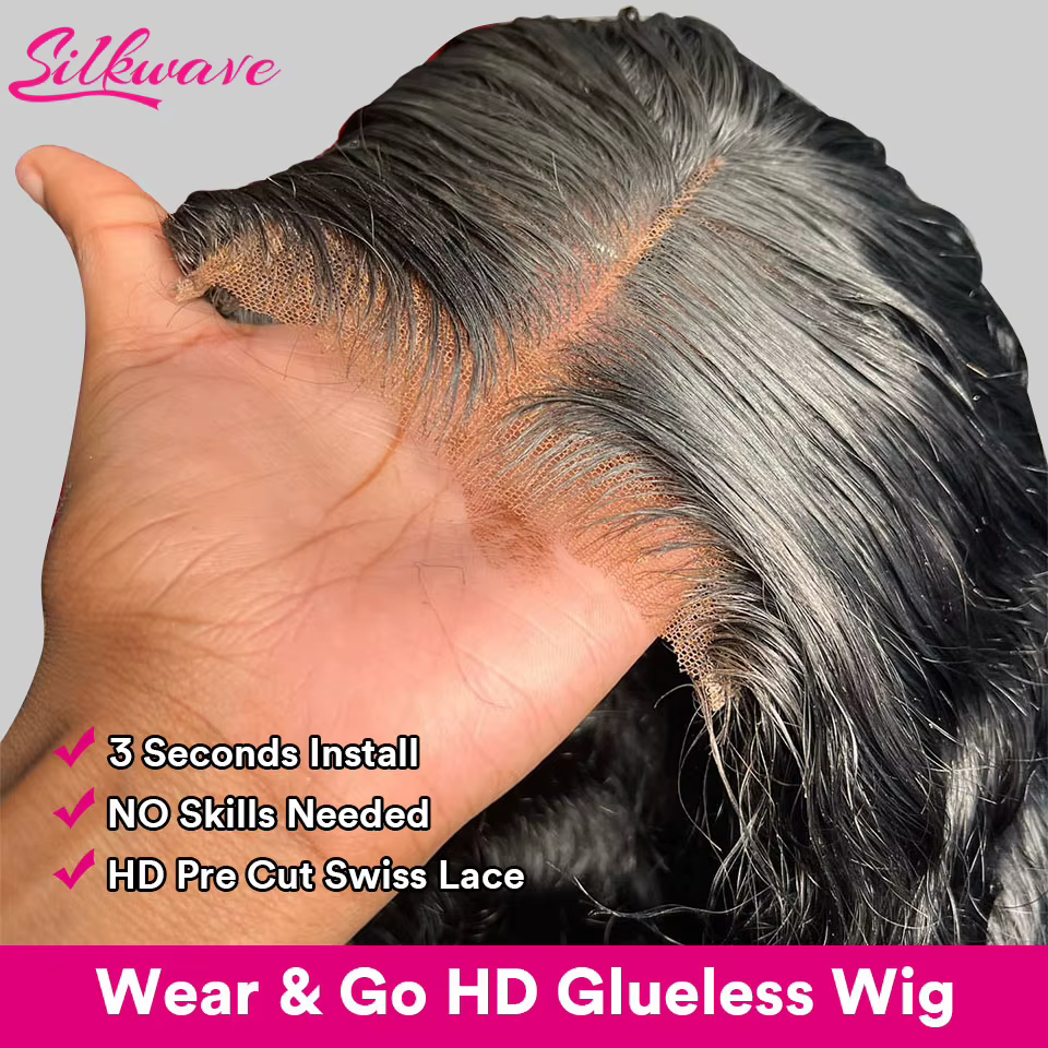 Wear Go – perruque Lace Closure Wig Deep Wave 4x4 5x5 HD, avec naissance des cheveux pré-épilée, bou