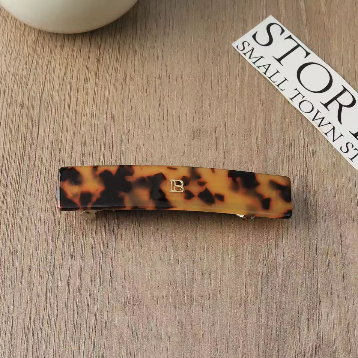 Épingle à cheveux avec lettre B, Version coréenne, pince à saisir en Arc d'acide acétique pour fille