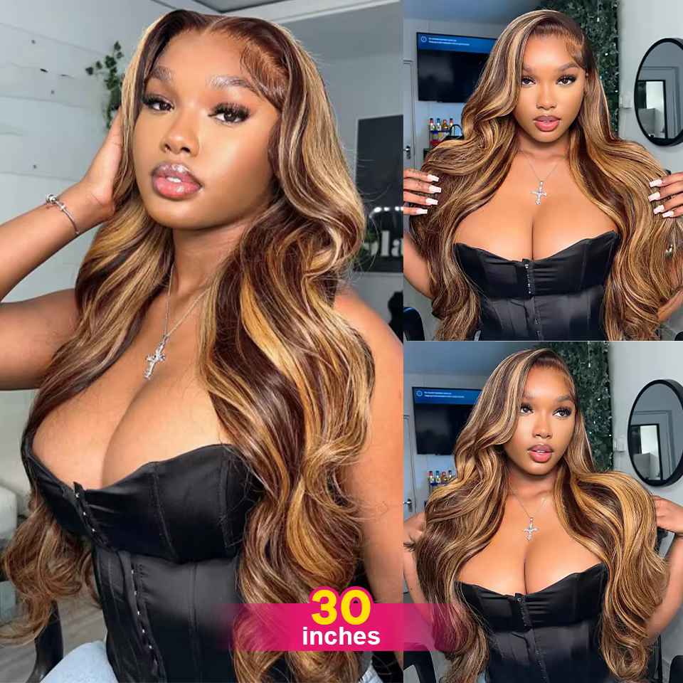 Perruque Lace Front Wig Body Wave Brésilienne Naturelle, Cheveux Vierges, 13x6, 13 tage, 360 HD, à R