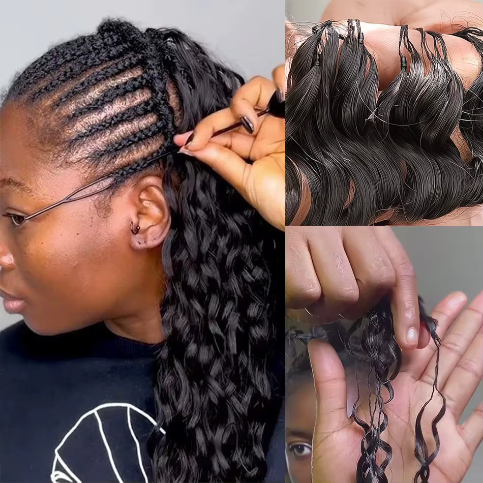 Cheveux humains bouclés crépus pré-bouclés pour tresses au crochet, pour femmes, cheveux bouclés bir