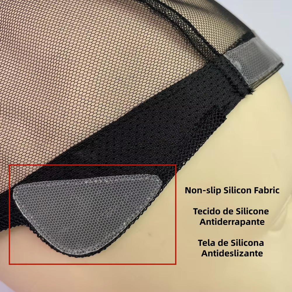 Tissu en silicone antidérapant 10 cm x 30 cm pour bases de perruques, fabrication de perruques, et r