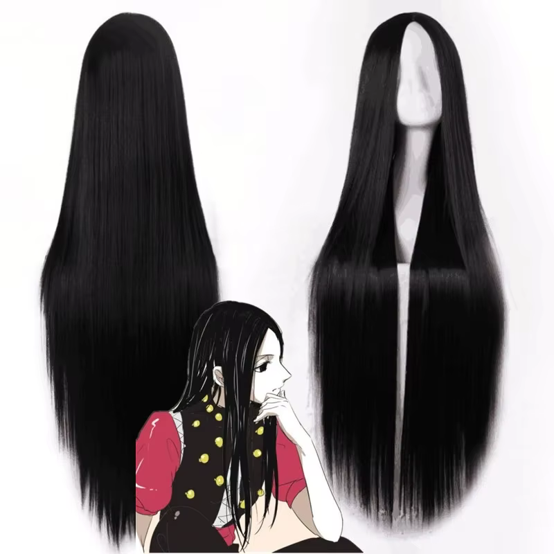 WHIMSICAL W Anime Illumi Zoldyck Irumi Cosplay perruque de coiffure 100 CM longue perruque pour Hall
