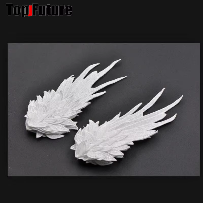 Pince à Cheveux Brodée en Plumes d'Ange, Accessoires de Cosplay, Style Concave, Épingle de Sauna Fai