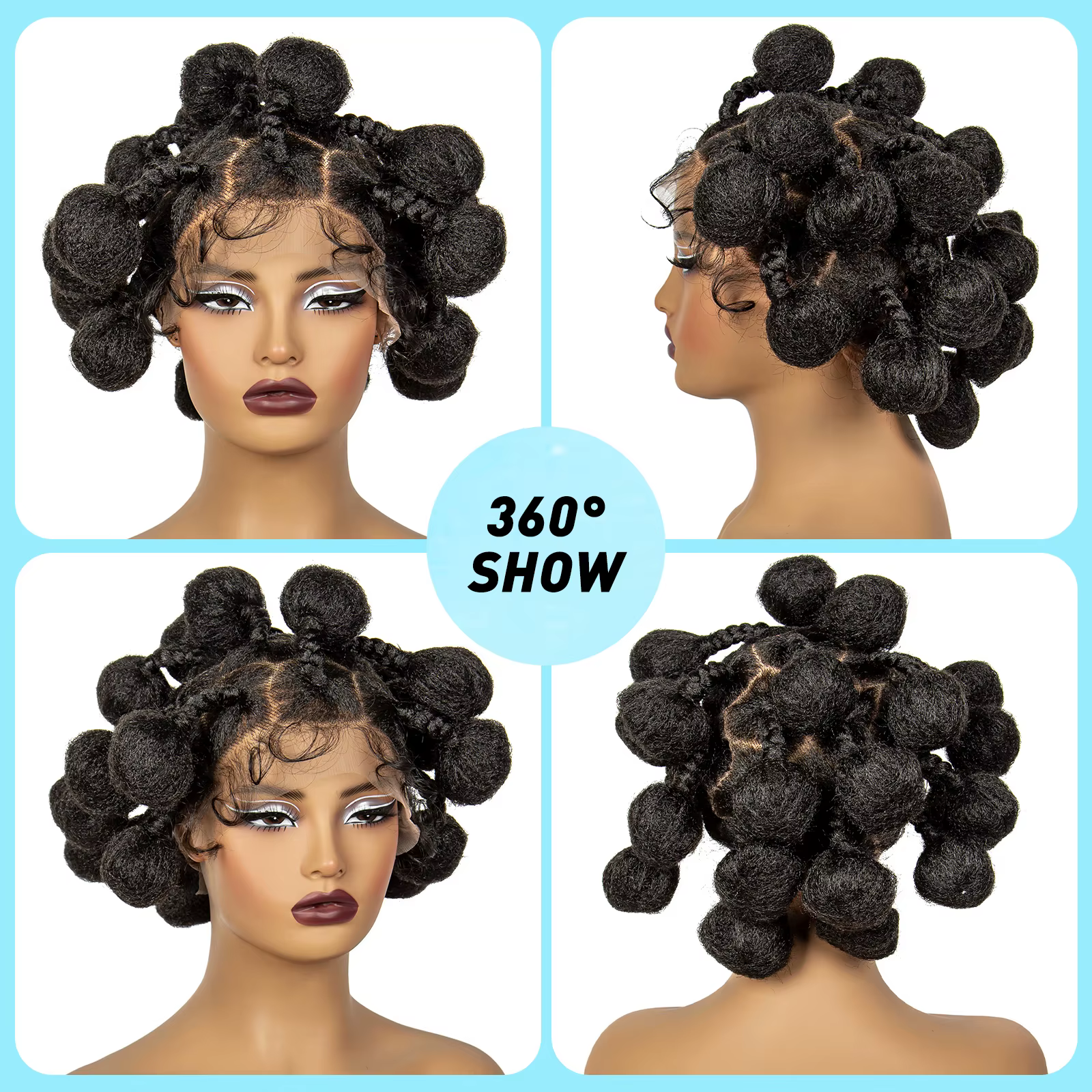 Perruques tressées banary faites à la main pour femmes noires, pleine dentelle synthétique, perruque