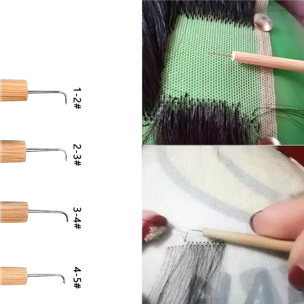 Kit d'aiguilles à crochet pour la ventilation des perruques, outils de fabrication de perruques pour