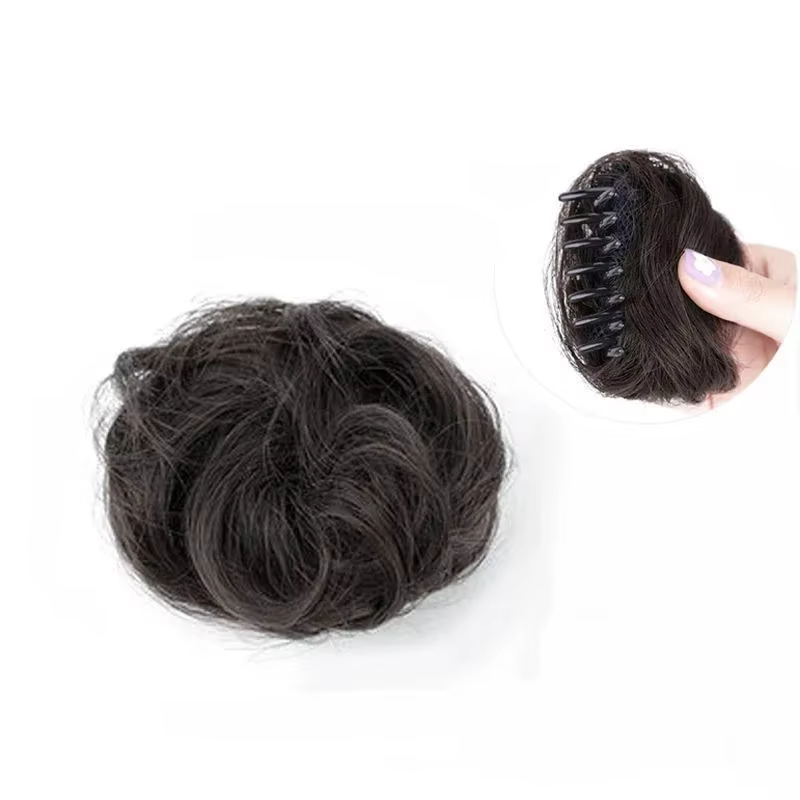 Pince à cheveux synthétique pour chignon pour femmes et filles, fabricant de boules, perruques de tê