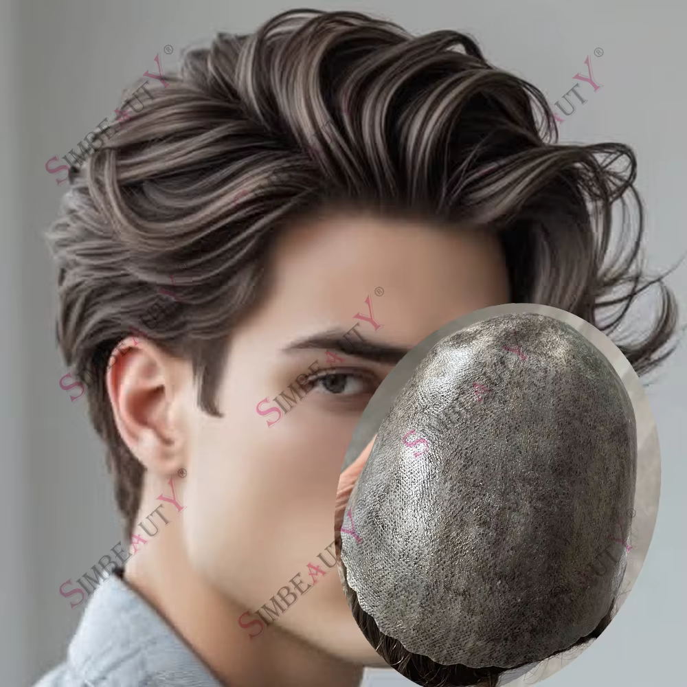 Perruques pour hommes en micro-peau fine, brun, gris, noir 1B30 1B40 1B50, les moins chères, super d