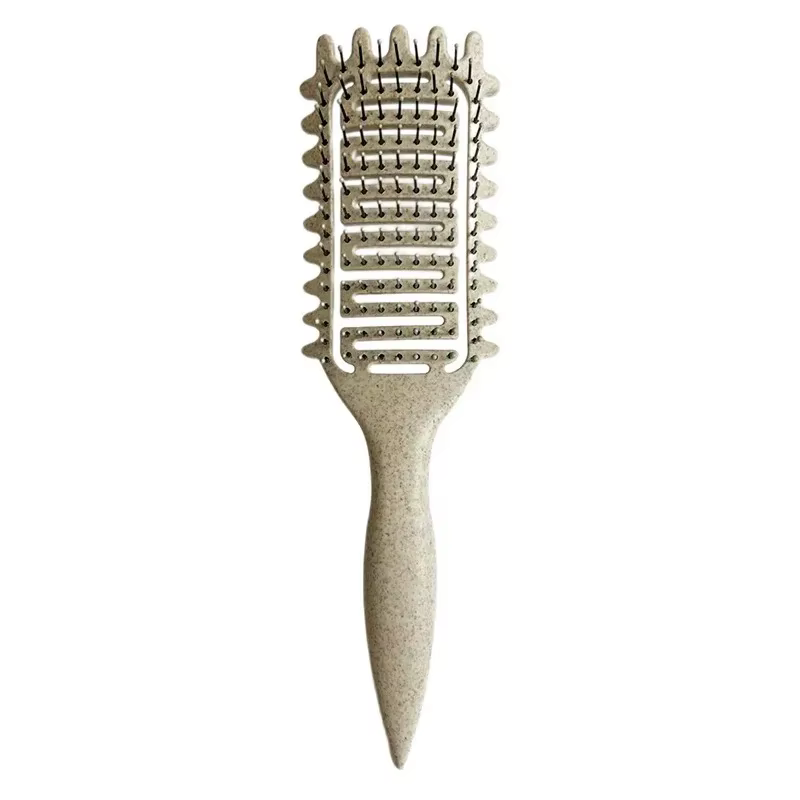 Brosse coiffante pour définir les boucles, brosse à cheveux creuse pour démêler les cheveux, peigne