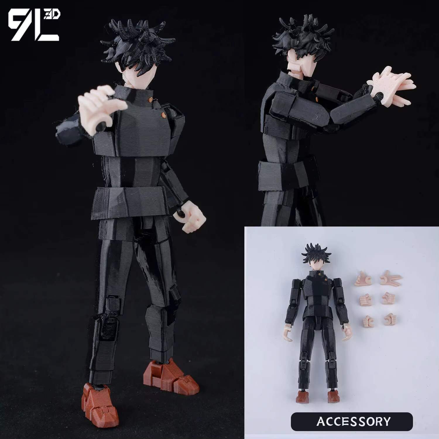 9L3D imprimé Dummy13 T13 en Stock prêt à expédier Jujutsu Kaisen Robe grise Sukuna Figure Anime modè