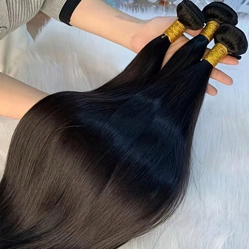 Cheveux humains 36 40 pouces os droit cheveux bruts paquets de cheveux humains Extensions 1 3 4 paqu