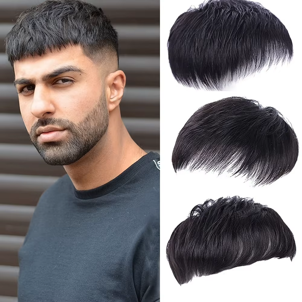 Couvre-chef invisible en fibre synthétique pour hommes, cheveux courts ultraviolets, beaux cheveux b
