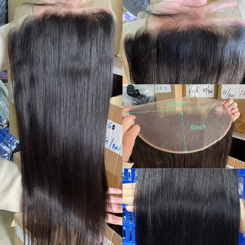 Droite 13X6 dentelle frontale seulement 24 pouces dentelle frontale transparente seulement fermeture