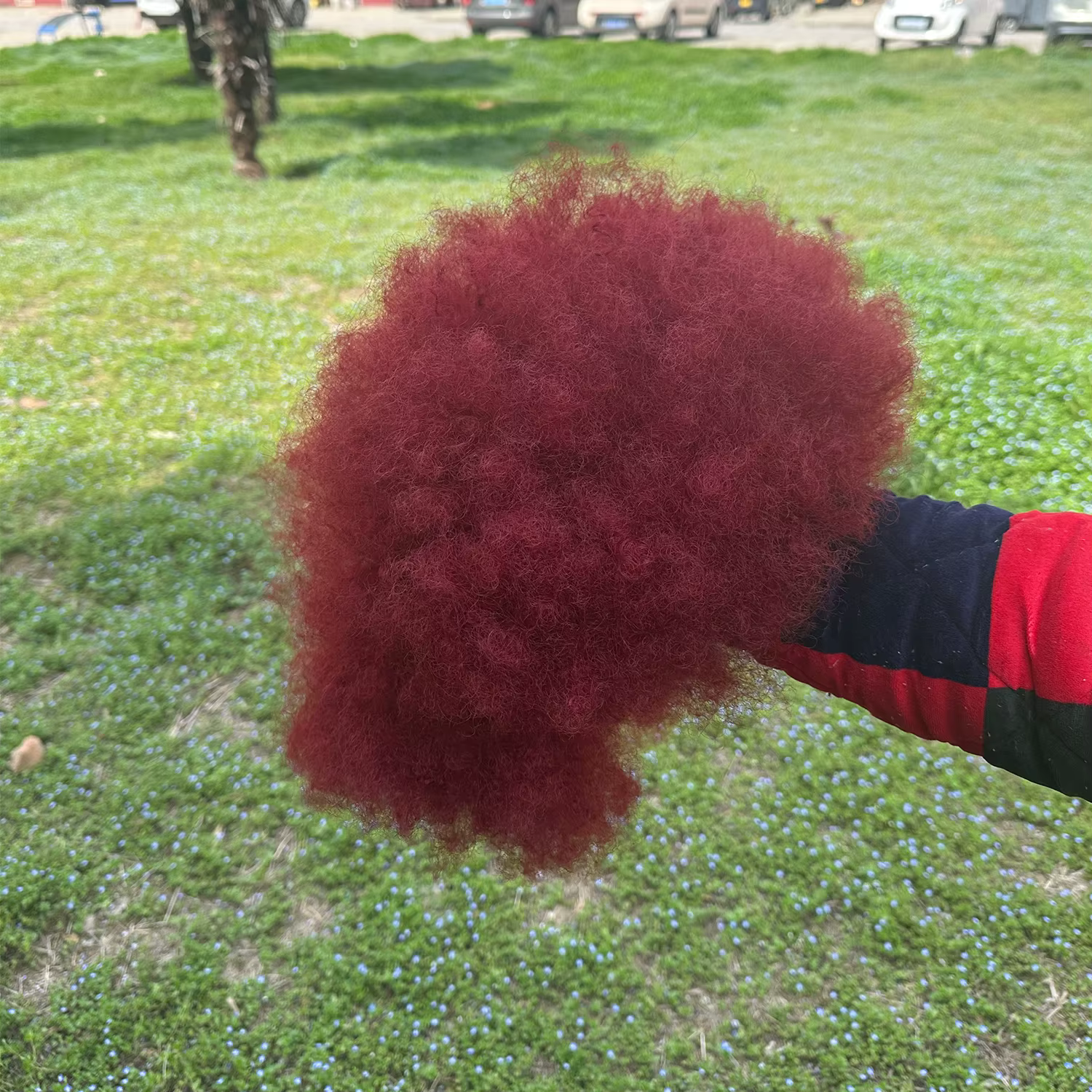 Perruques Afro pour femmes noires 14 pouces années 70 Afro crépus bouclés rebondissant moelleux bouf