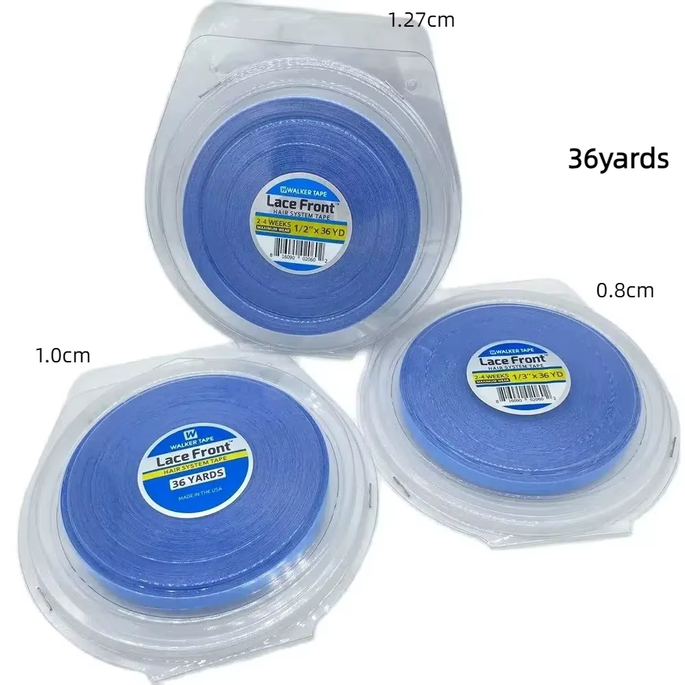 Tout avec boîte 0.8/1.0/1.27 cm largeur 12 yards ruban avant en dentelle bleue ruban Double face rub