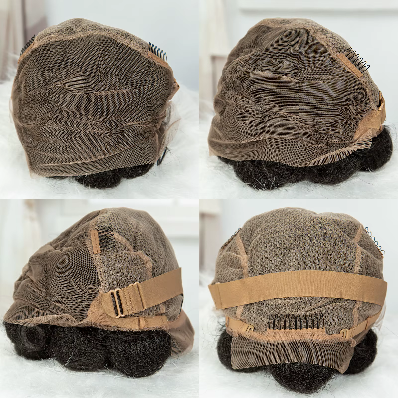 Perruques tressées banary faites à la main pour femmes noires, pleine dentelle synthétique, perruque