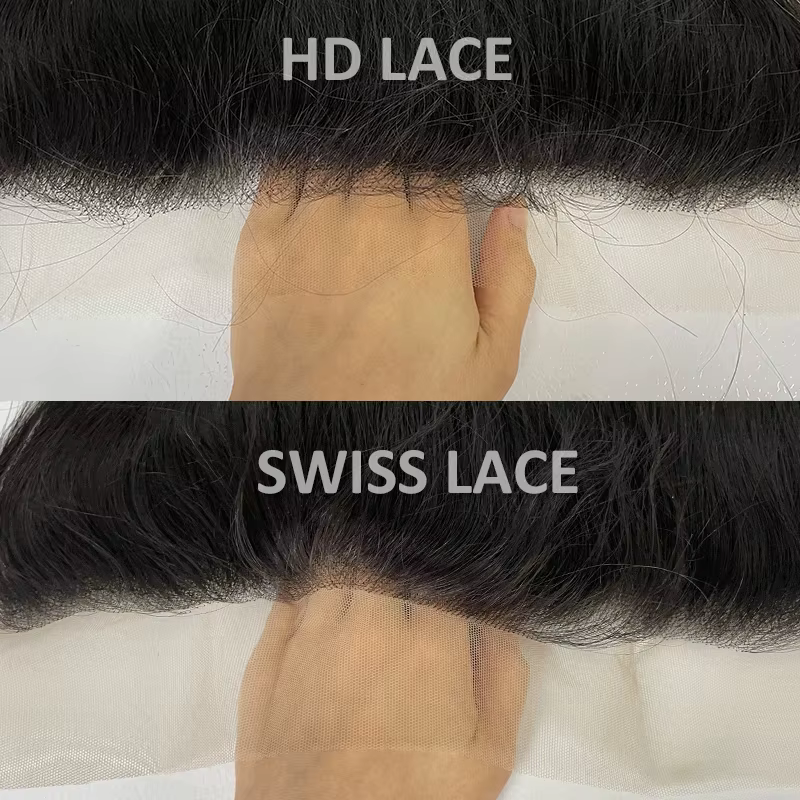 Mèches brésiliennes vierges brutes-Ali Queen Hair, 4x4, lace closure transparente HD, partie libre,