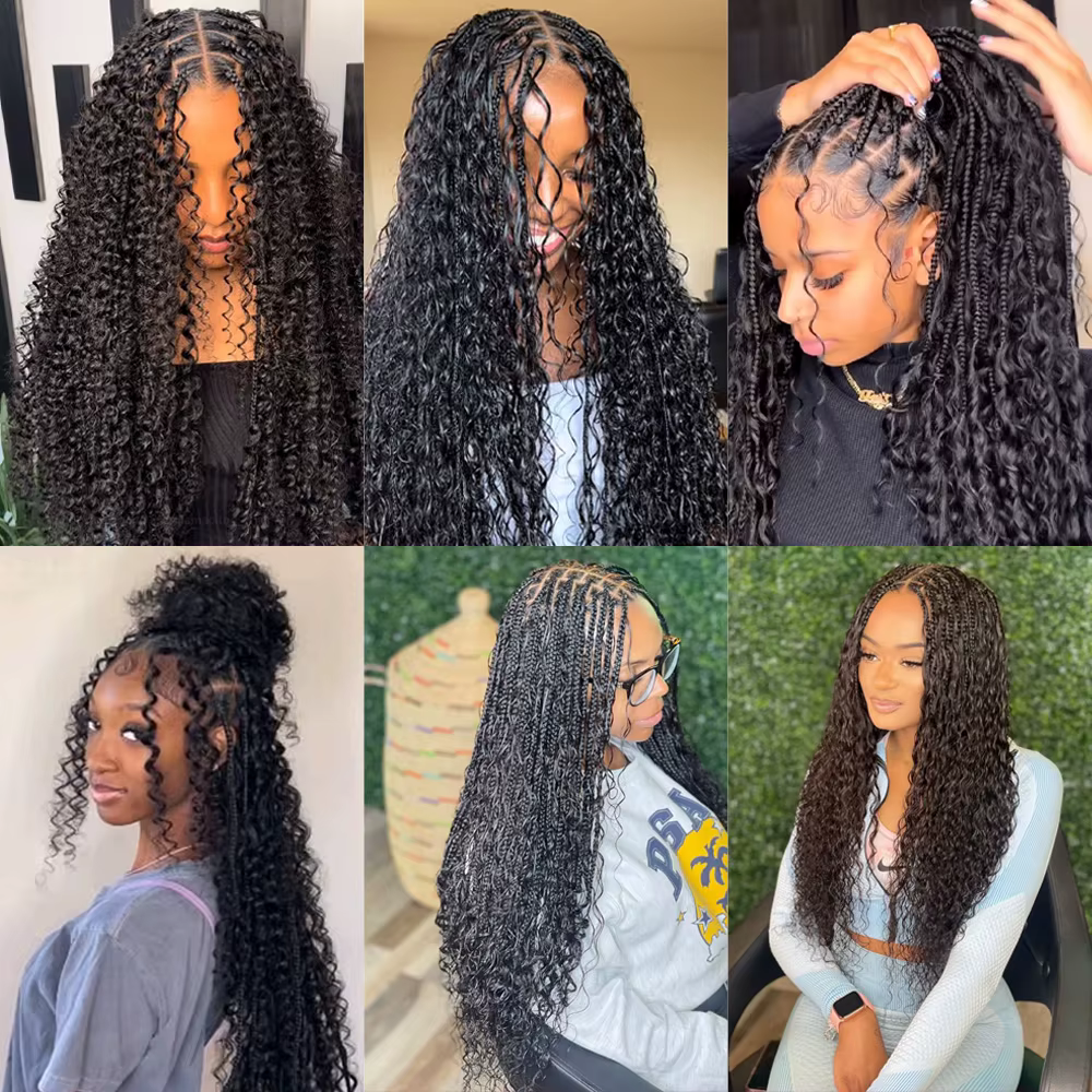 Tressage en vrac cheveux 100% cheveux humains vague profonde sans trame cheveux humains paquets Micr