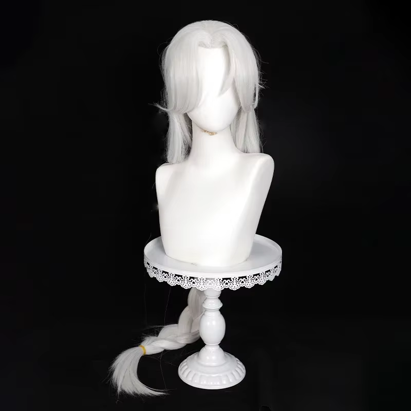 Reine perruque Anime TO BE HERO X Cosplay femmes 100 cm cheveux blancs reine Cosplay tressé perruque