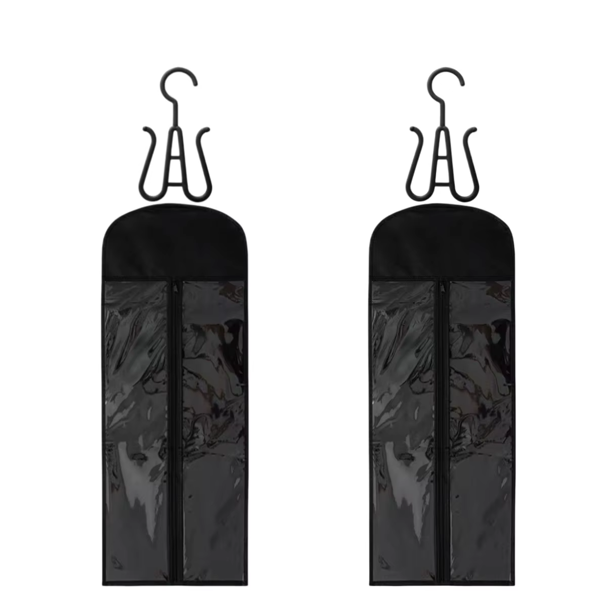 Lot de 2/4/6 sacs de rangement pour perruques, support à perruque avec housse anti-poussière, pince