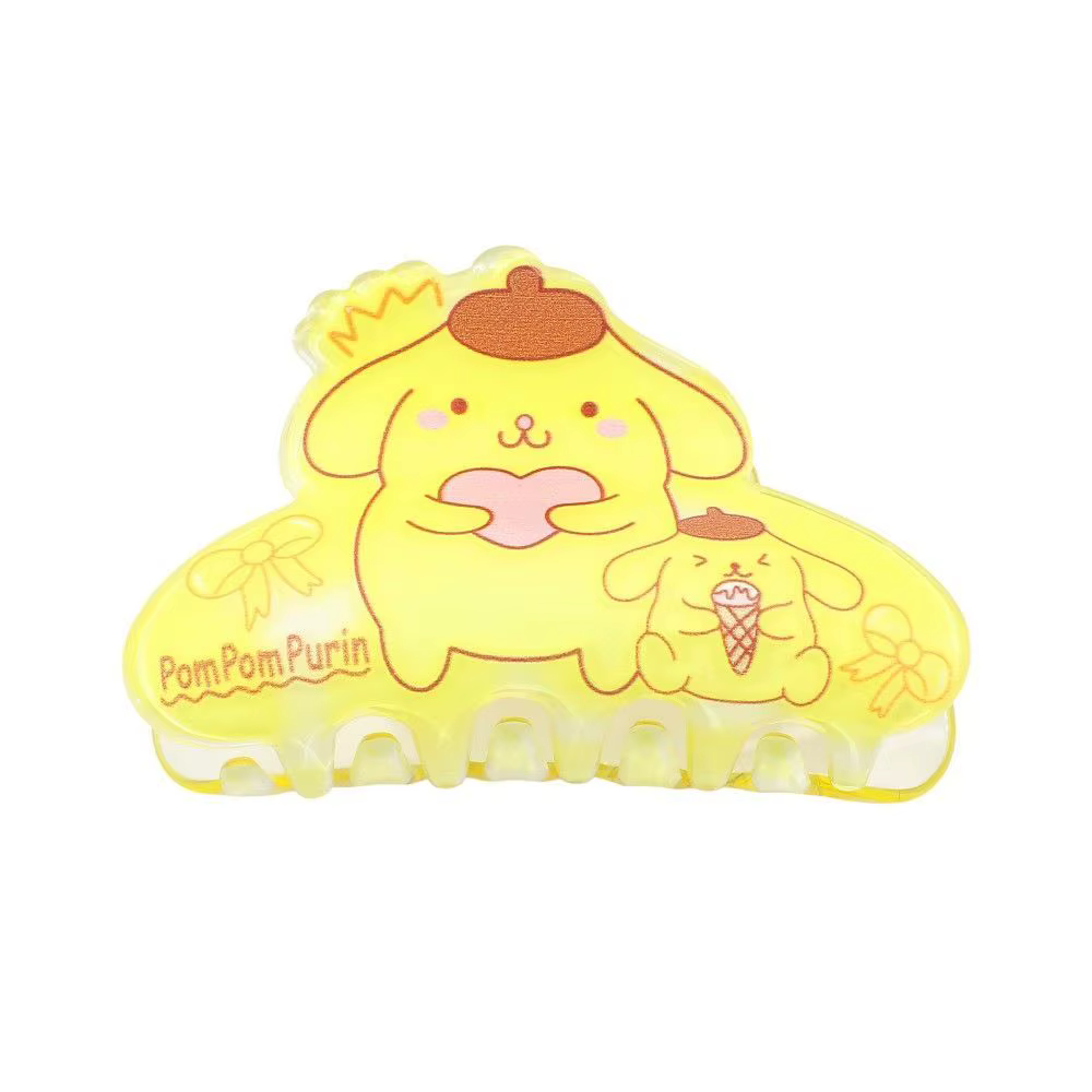 Pince à cheveux My Melody imprimée pour l'arrière de la tête, grande taille, motif dessin animé mign