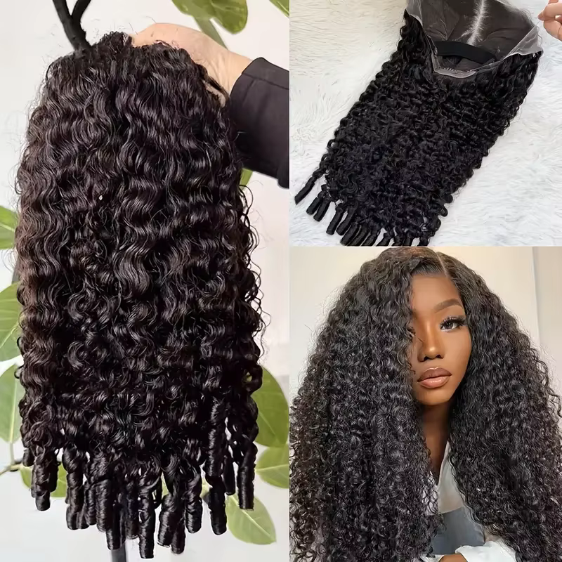 Perruques de cheveux humains bouclés birmans 7x6 13x4 13X6 Hd perruque avant de dentelle transparent