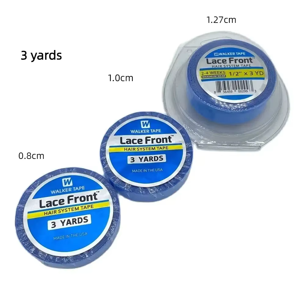 Tout avec boîte 0.8/1.0/1.27 cm largeur 12 yards ruban avant en dentelle bleue ruban Double face rub