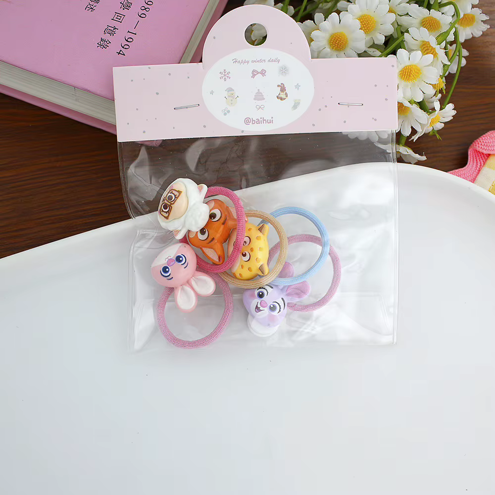 Pince à cheveux Potdemiel Zootopia Kawaii pour filles, élastique créatif de dessin animé, pince BB, 