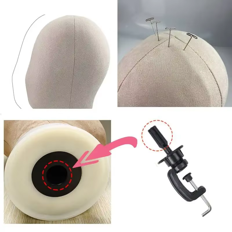 Nouvelle tête de bloc de toile 21/23 pouces tête de Mannequin pour la coiffure affichage fabrication