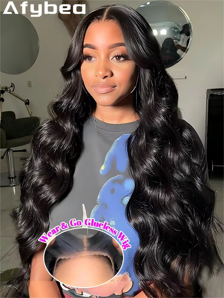 Perruques en cheveux humains ondulés, prêtes à porter sans colle, avec closure en dentelle HD 5x5 et