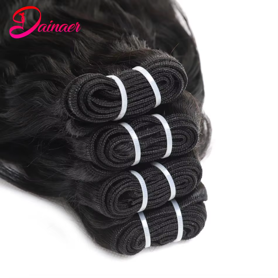 Extensions de Cheveux Péruviens Naturels Ondulés avec Fermeture, Mèches 100% Naturelles Remy, 4x4