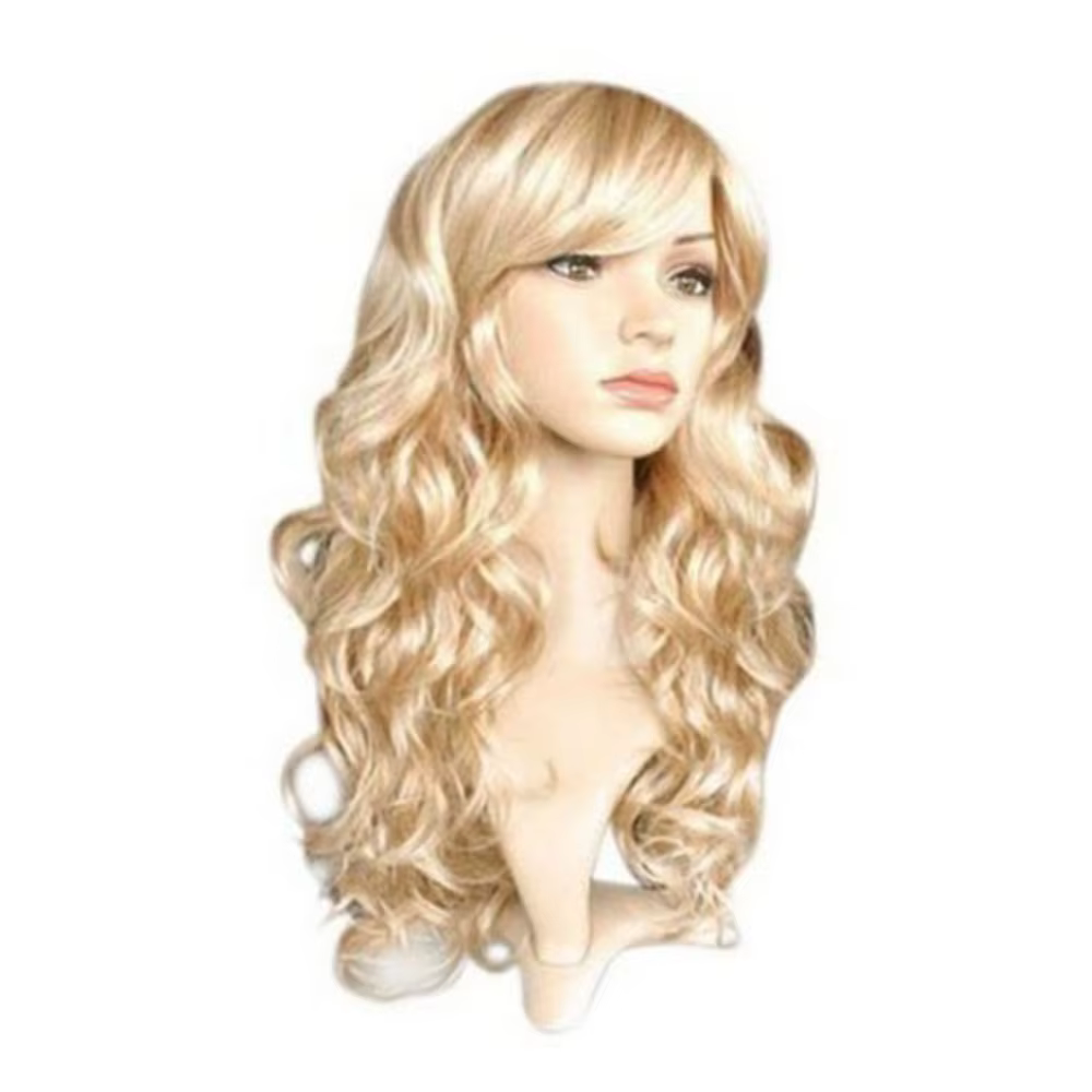 Perruques synthétiques longues bouclées pour femmes, perruques de fête blonde naturelle de 65 Cm