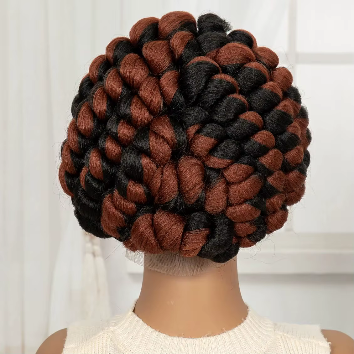 Cornrow tressé perruques synthétiques pleine dentelle colorée Bantu tressé perruques naturel sans no