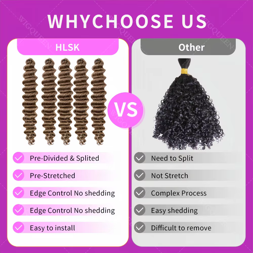 Extensions de cheveux humains en crochet à plumes blondes, sans nœuds, vague profonde lâche, légères