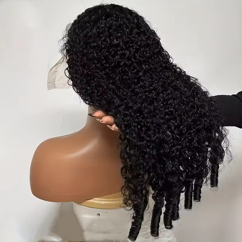 Perruques de cheveux humains bouclés birmans 7x6 13x4 13X6 Hd perruque avant de dentelle transparent