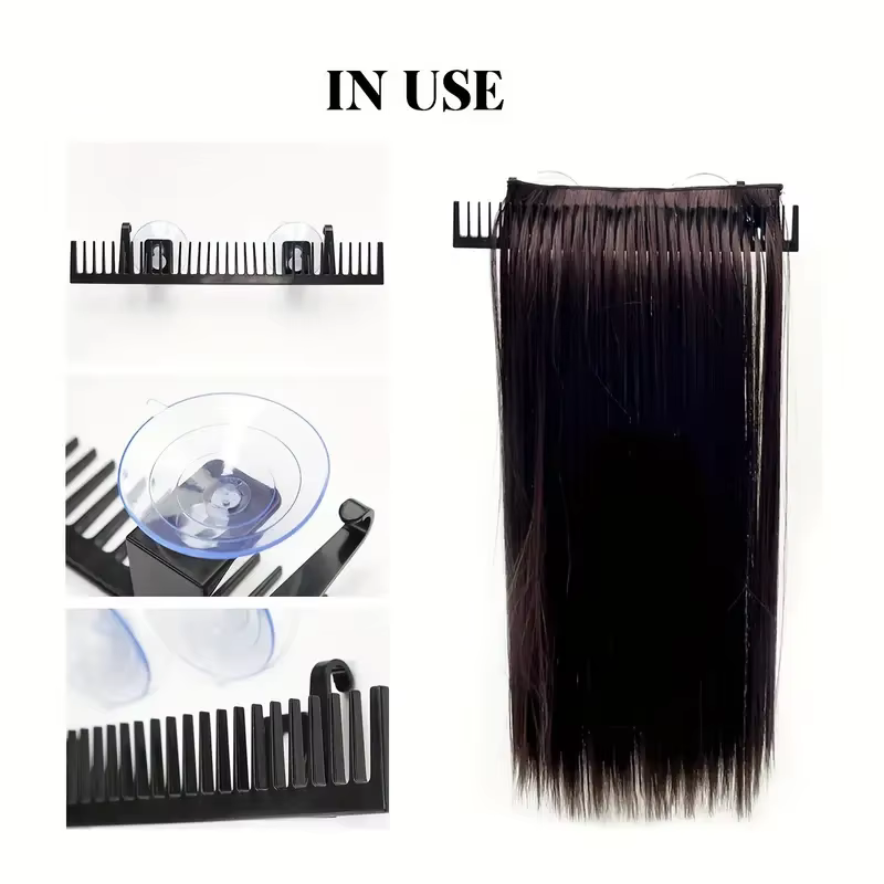 Support d'extension de cheveux Portable 2 pièces, organisateur de rangement de perruque tissé léger