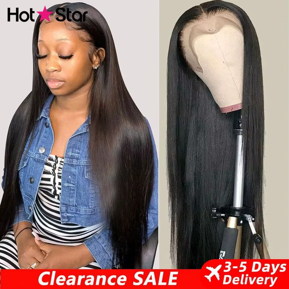 Perruques de cheveux humains avant de dentelle HD droite 13x4 13x6 perruques de cheveux humains fron