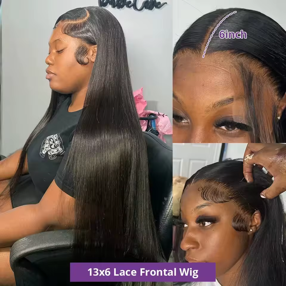 Perruques Lace Front HD transparentes ultra-lisses 13x4 et 13x6, 30 et 40 pouces, en cheveux humains