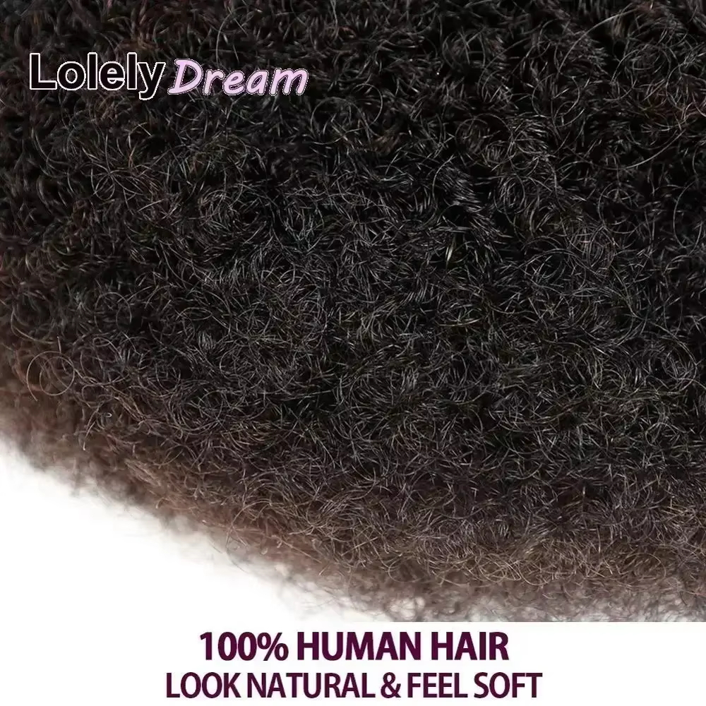 Cheveux humains Afro crépus en vrac de qualité supérieure 4C, 10 à 20 pouces, noir naturel, 100% che